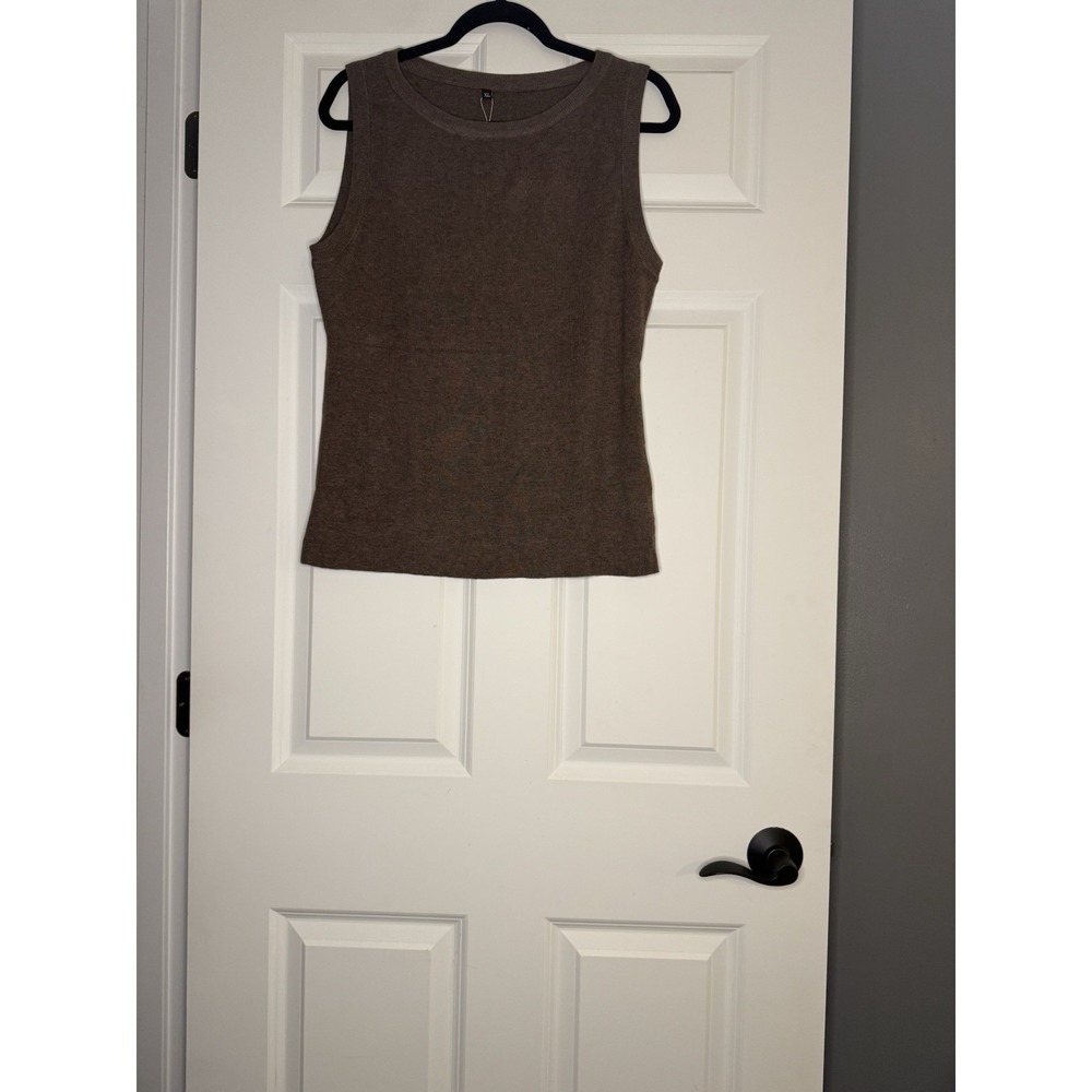 Arach & Cloz Sleeveless Wool Blend Sweater Brown Xl Nwt